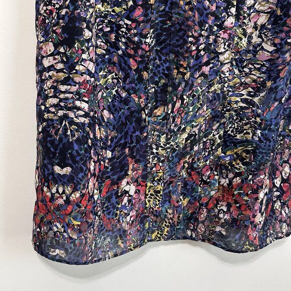 CAbi Stained Glass Keyhole Sleeveless Top M Lined Blue Career Summer #3093 Shirt - Picture 5 of 13